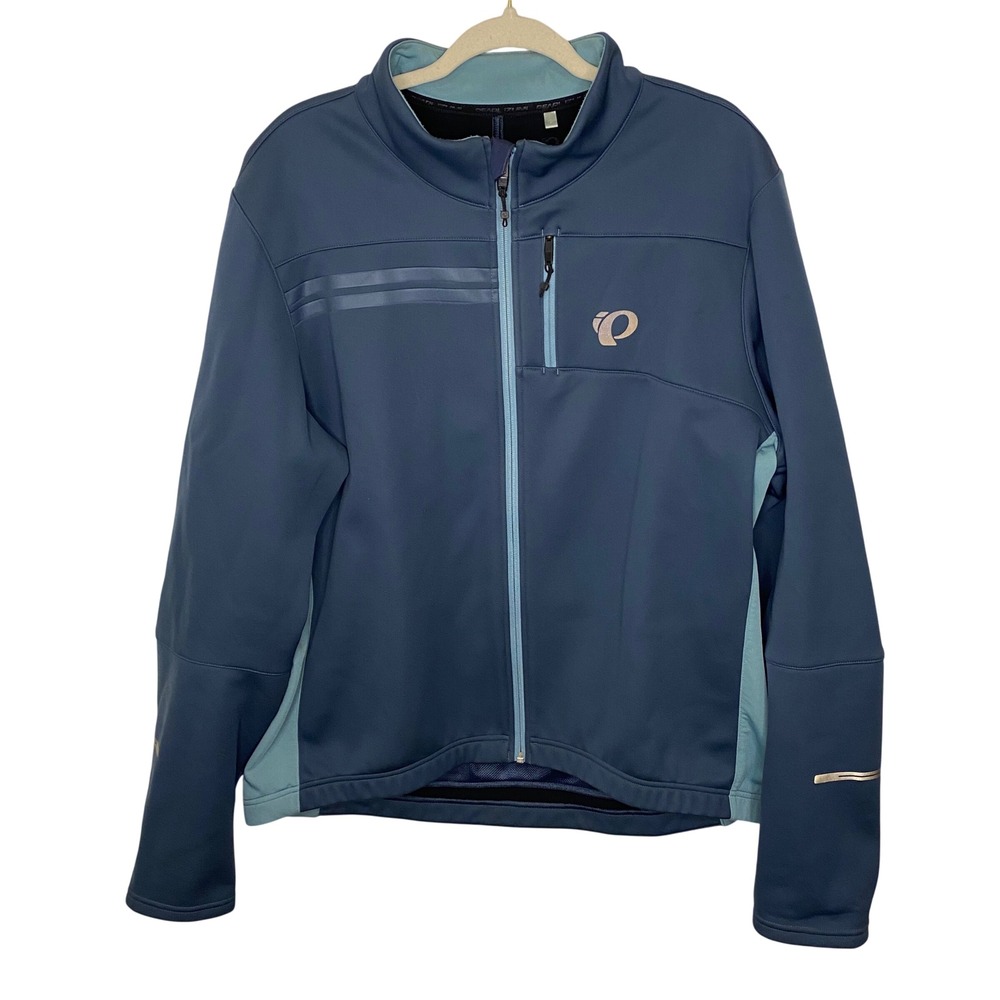 Pearl‎ Izumi Mens XXL Full Zip Cycling Jacket Blue Light Blue
